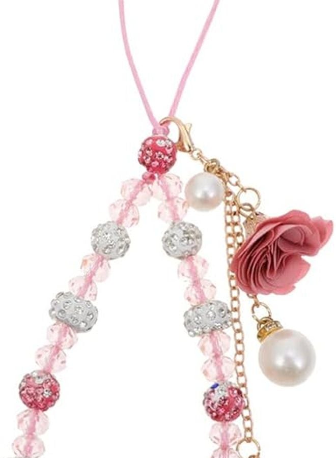 Beaded Flower Phone Lanyard Wrist Strap for Cell Phone Keys and Bags Accessories - Image 1